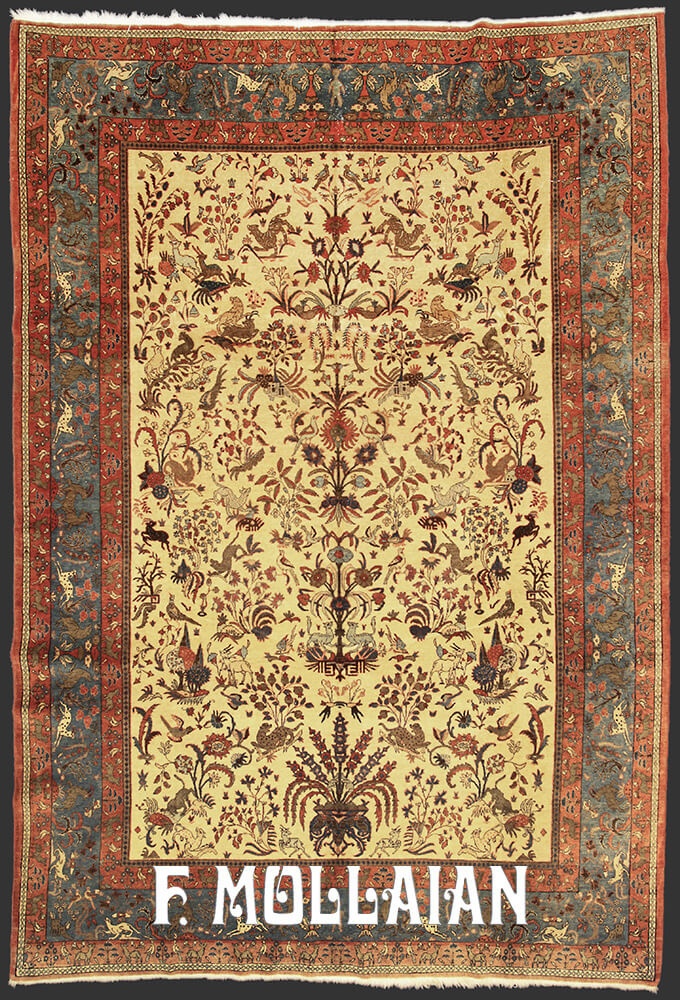 Tapis Persan Semi-Antique Qum Old n°:60903231